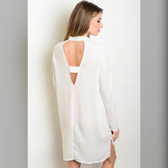COPY - Sheer ivory high low tunic - Picture 2 of 6